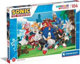 Puzzle Sonic 104 elementy Super Kolor